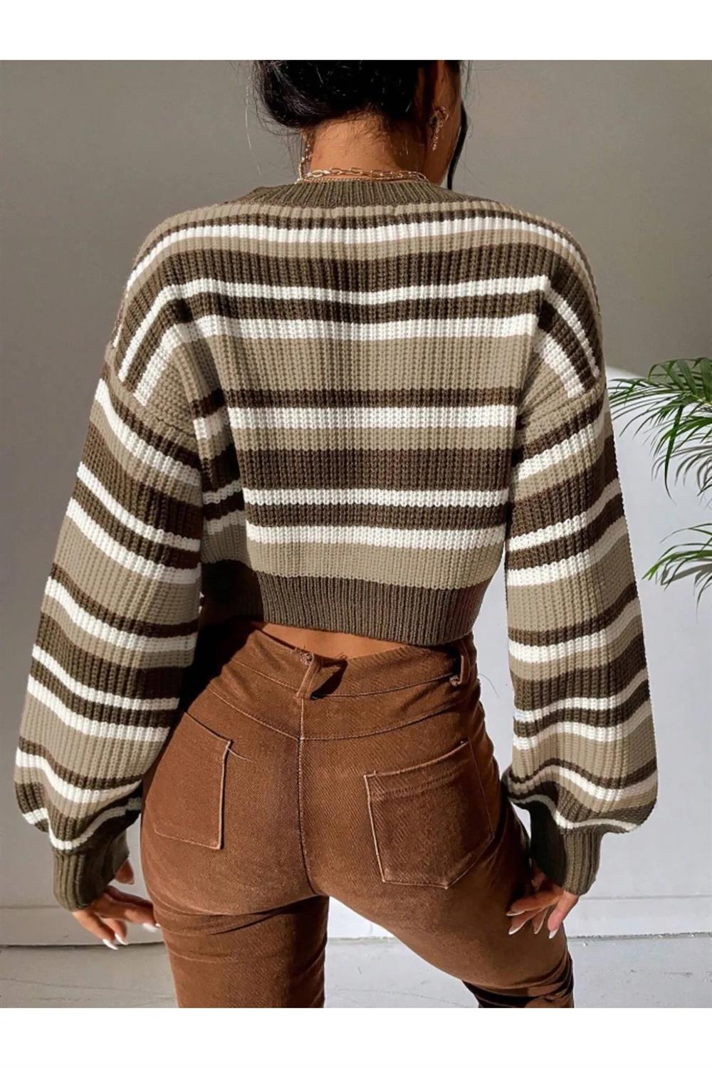 46157 Dewberry Knit Crop Womens Sweater-VISION