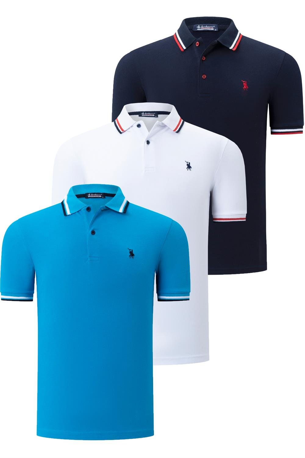 Tricou polo de barbati, dewberry
