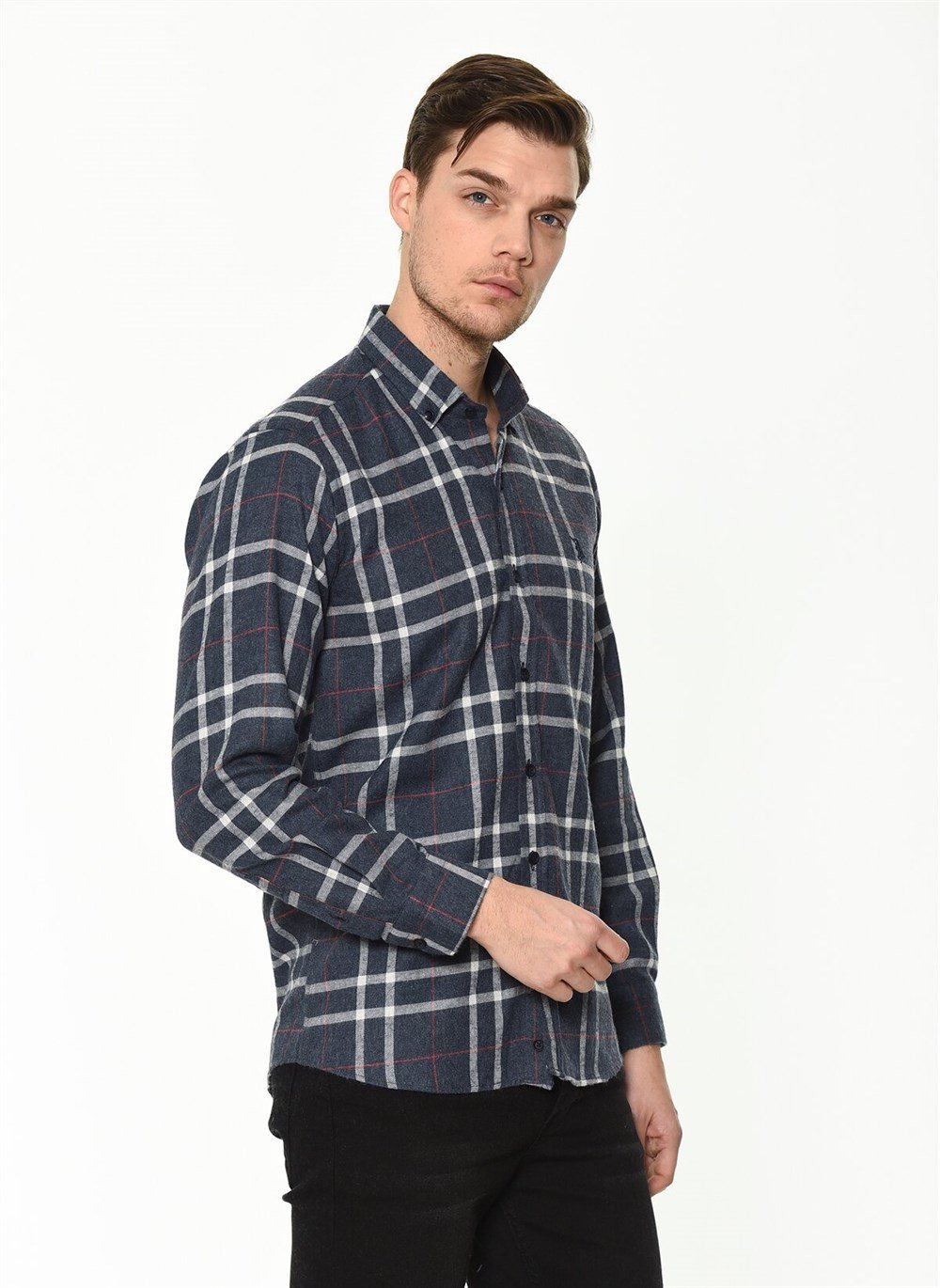G701 DEWBERRY MEN'S SHIRT-NAVY BLUE