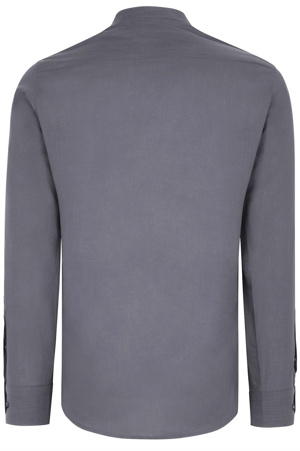 DOUBLE SET G783 DEWBERRY JUDGE COLLAR SHIRT-BLACK-ANTHRACITE