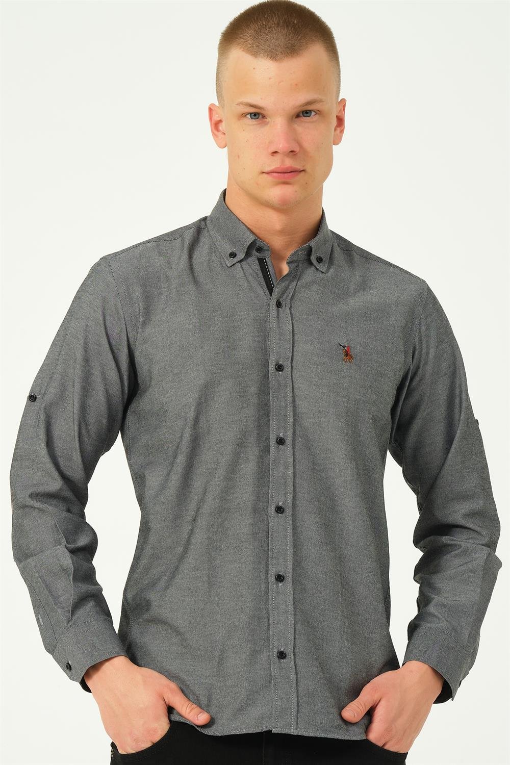G674 DEWBERRY MEN'S SHIRT-SMOKED-3