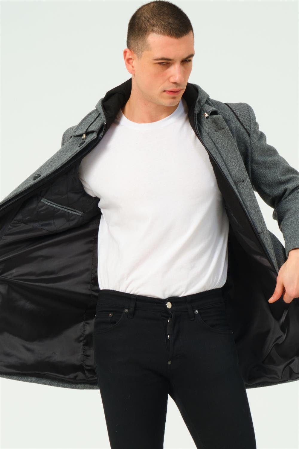 PLT8335 DEWBERRY MEN'S COAT-DARK GREY