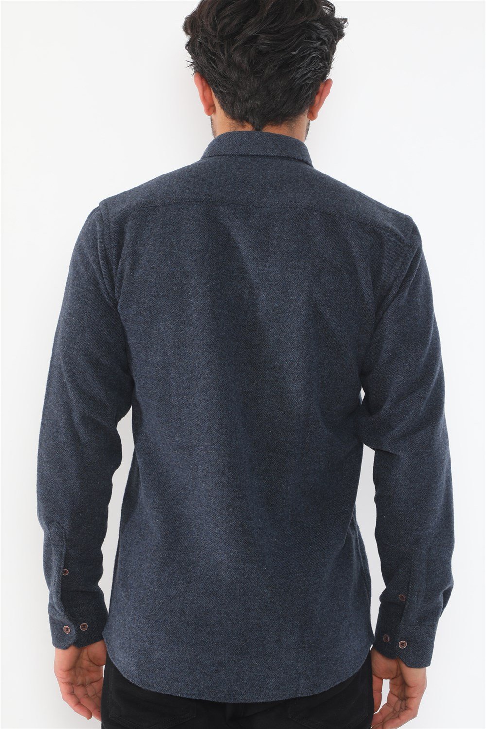 G715 DEWBERRY MEN&#039;S SHIRT-NAVY BLUE