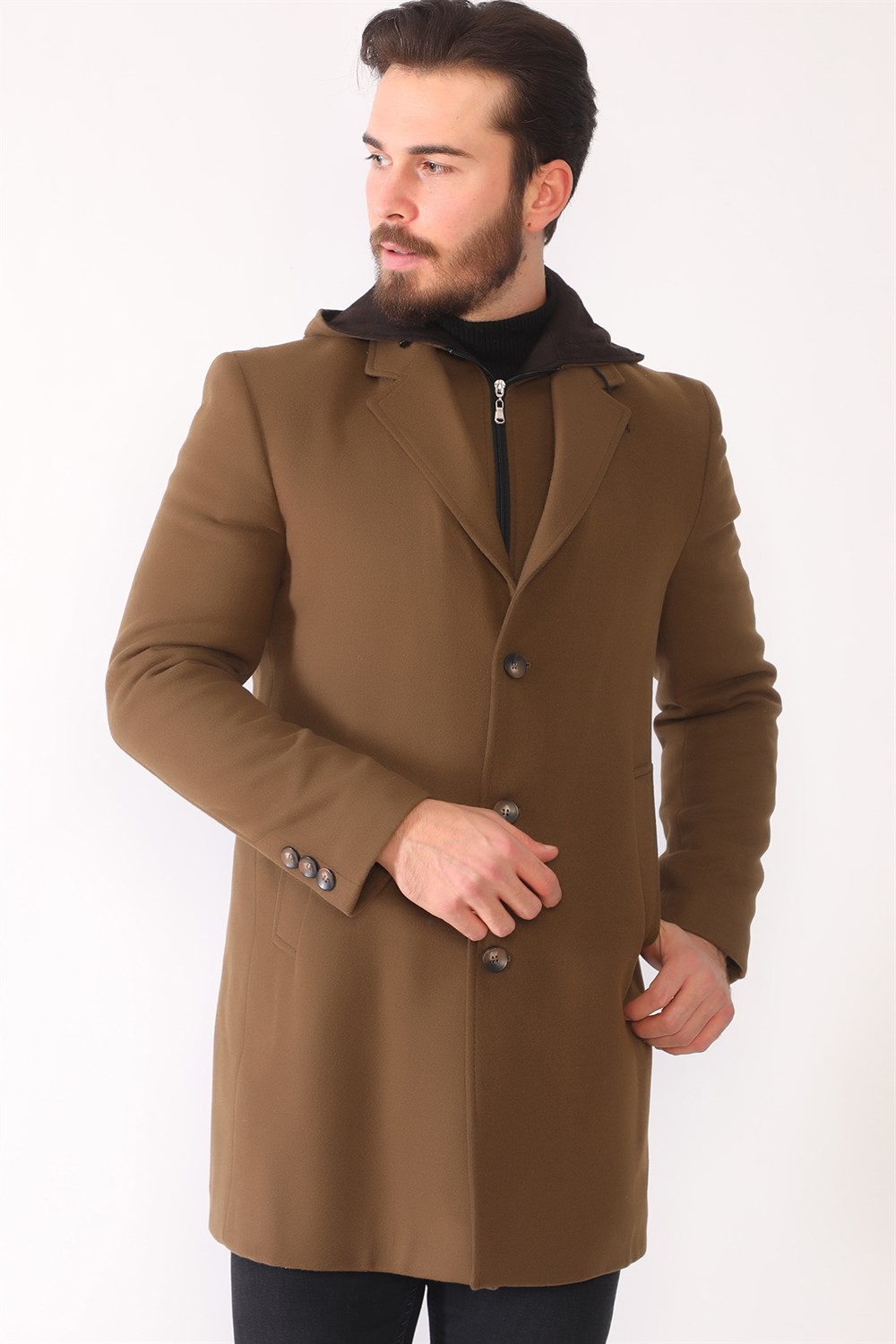 PLT8395 DEWBERRY BATTAL COAT-CAMEL