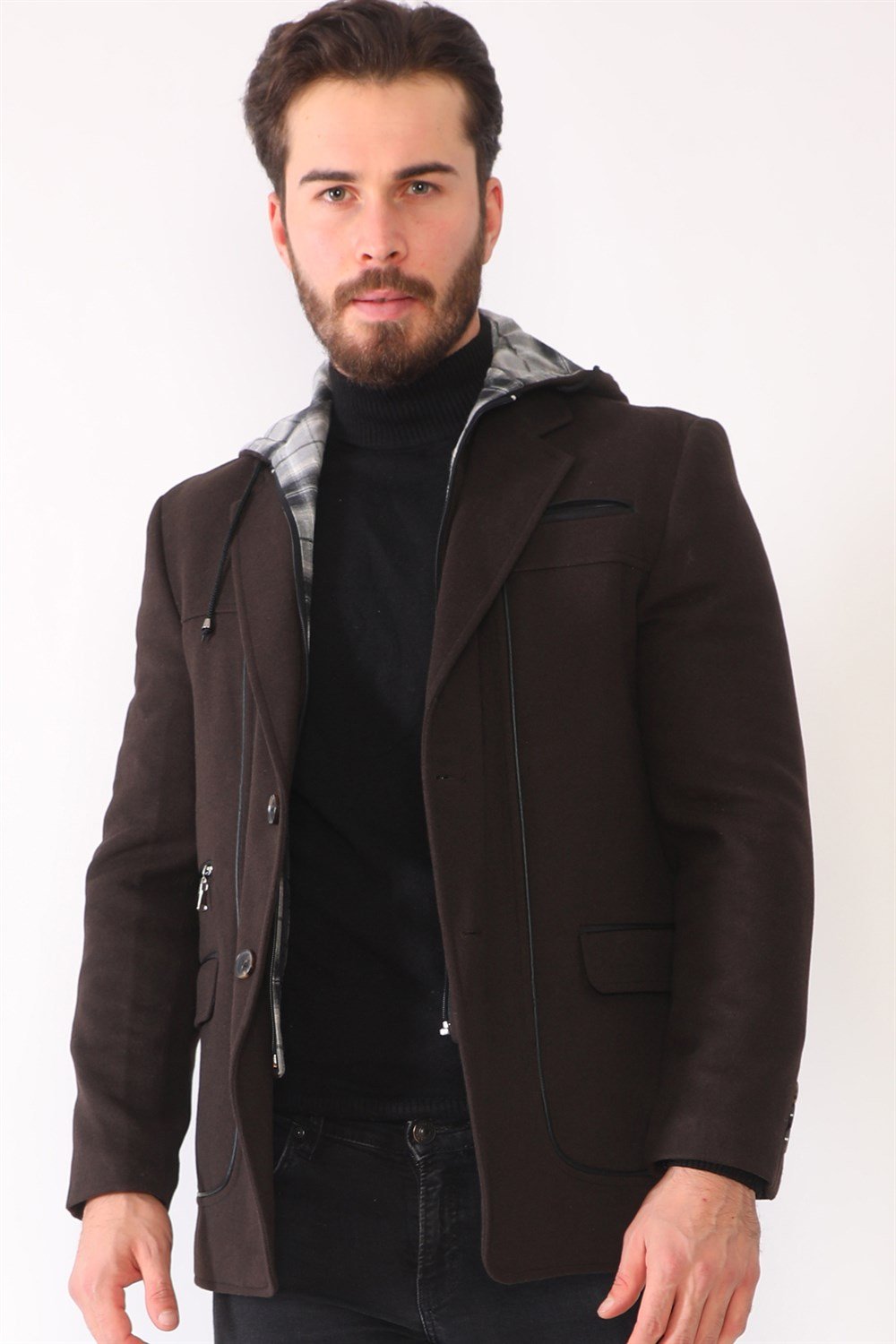K7533 DEWBERRY MEN&#039;S COAT-BROWN