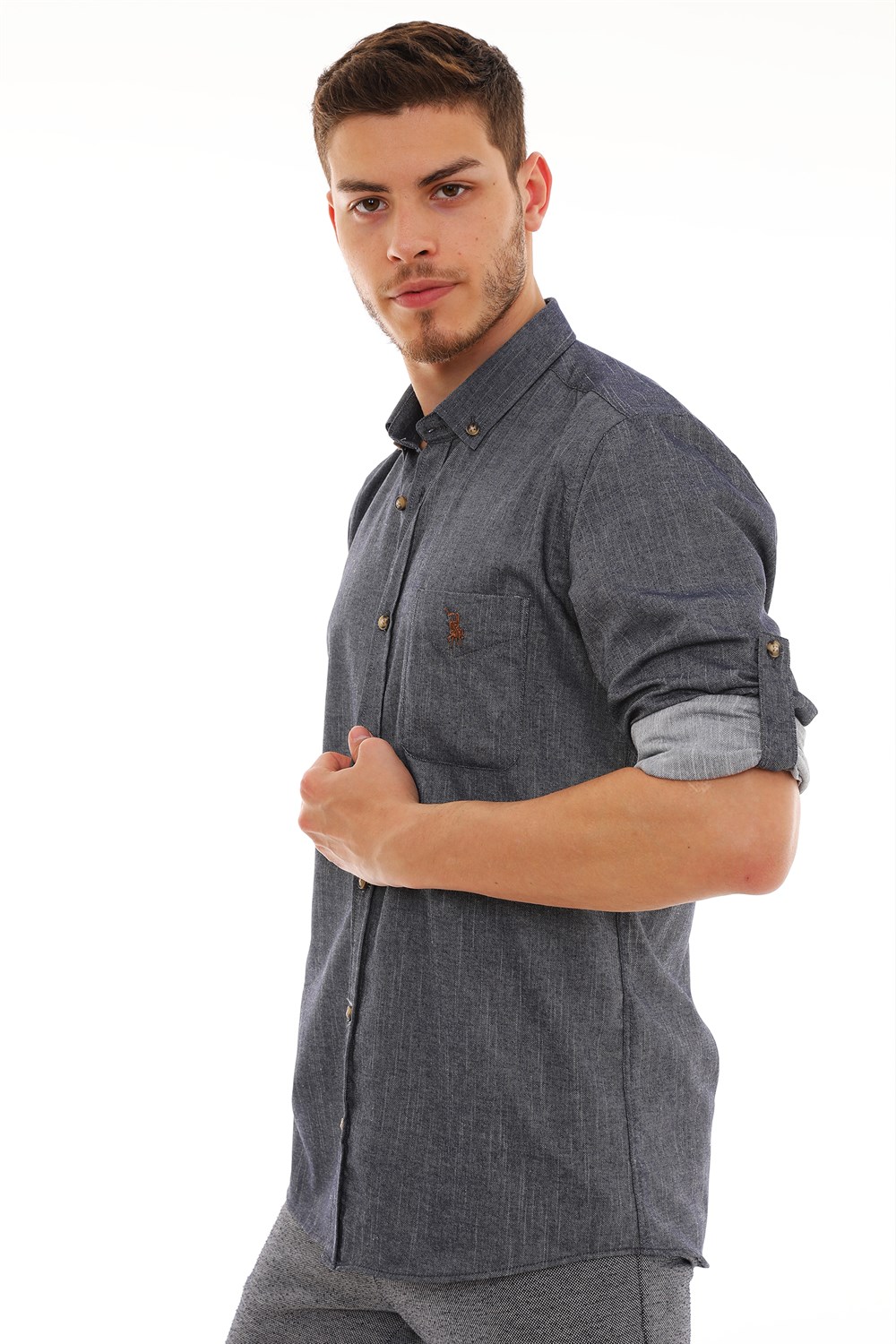 G723 DEWBERRY MEN'S SHIRT-NAVY BLUE