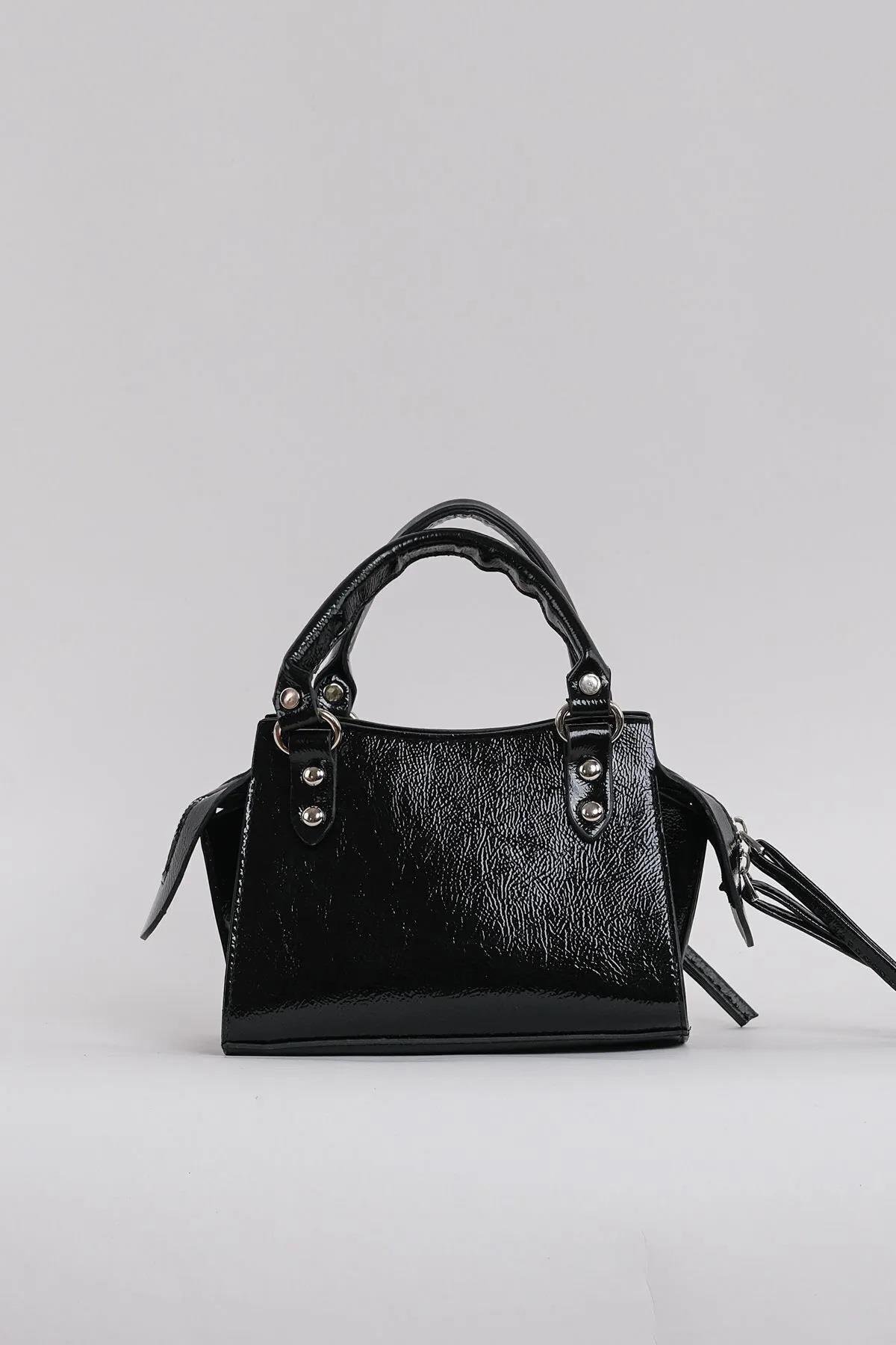 78224 Dewberry Womens Mini City Handbag and Shoulder Bag-BLACK