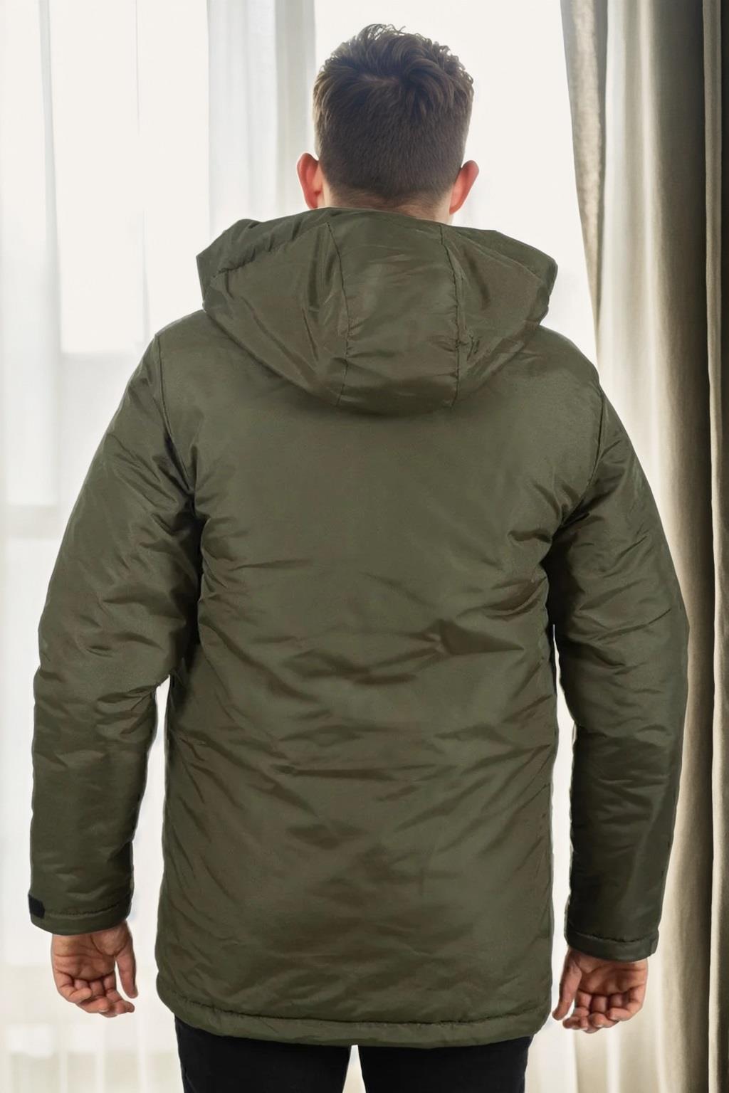 95968 Dewberry Hooded Coat Parka with Fleece Inside-Khaki