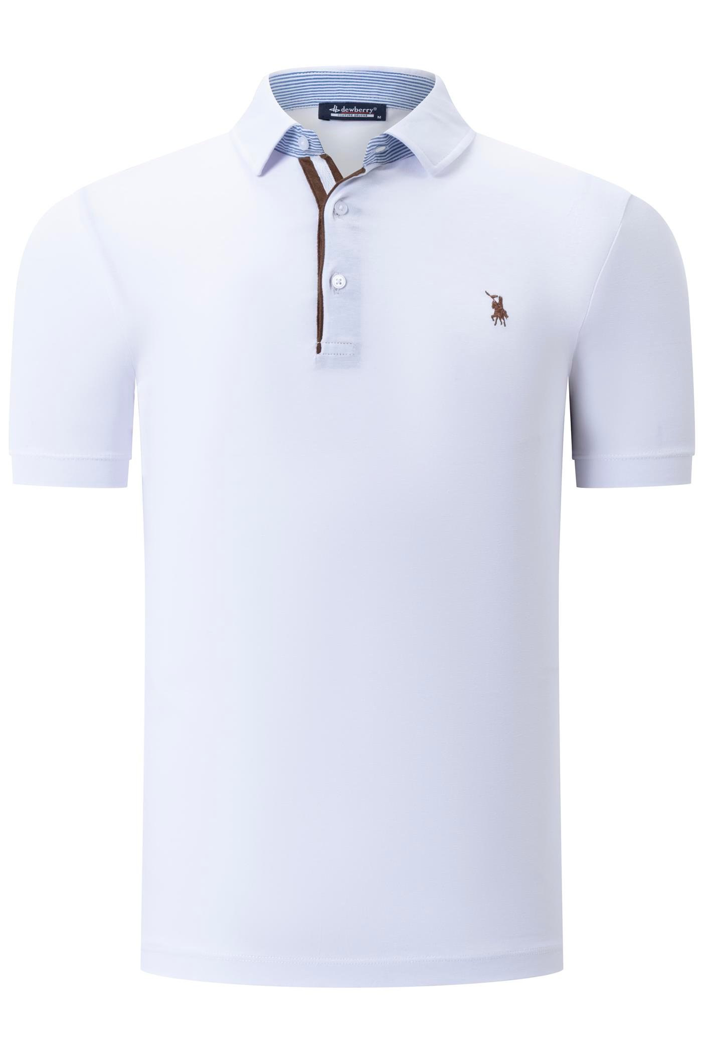 T9582 DEWBERRY MEN'S T-SHIRT-WHITE