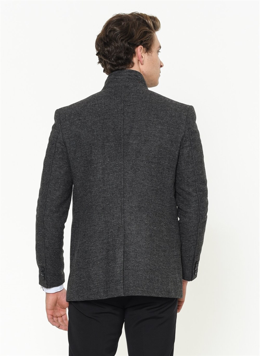 PLT8359 DEWBERRY MEN&#039;S COAT-PATTERNED GREY