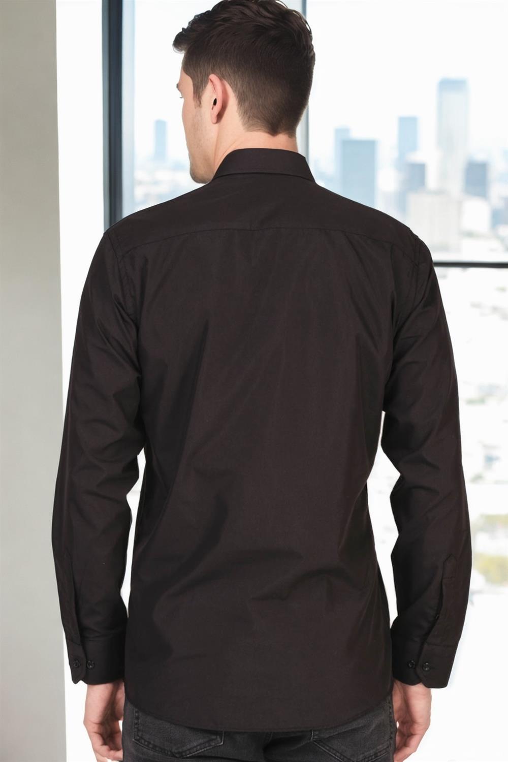 G726 DEWBERRY MEN'S SHIRT-LIGHT BLACK