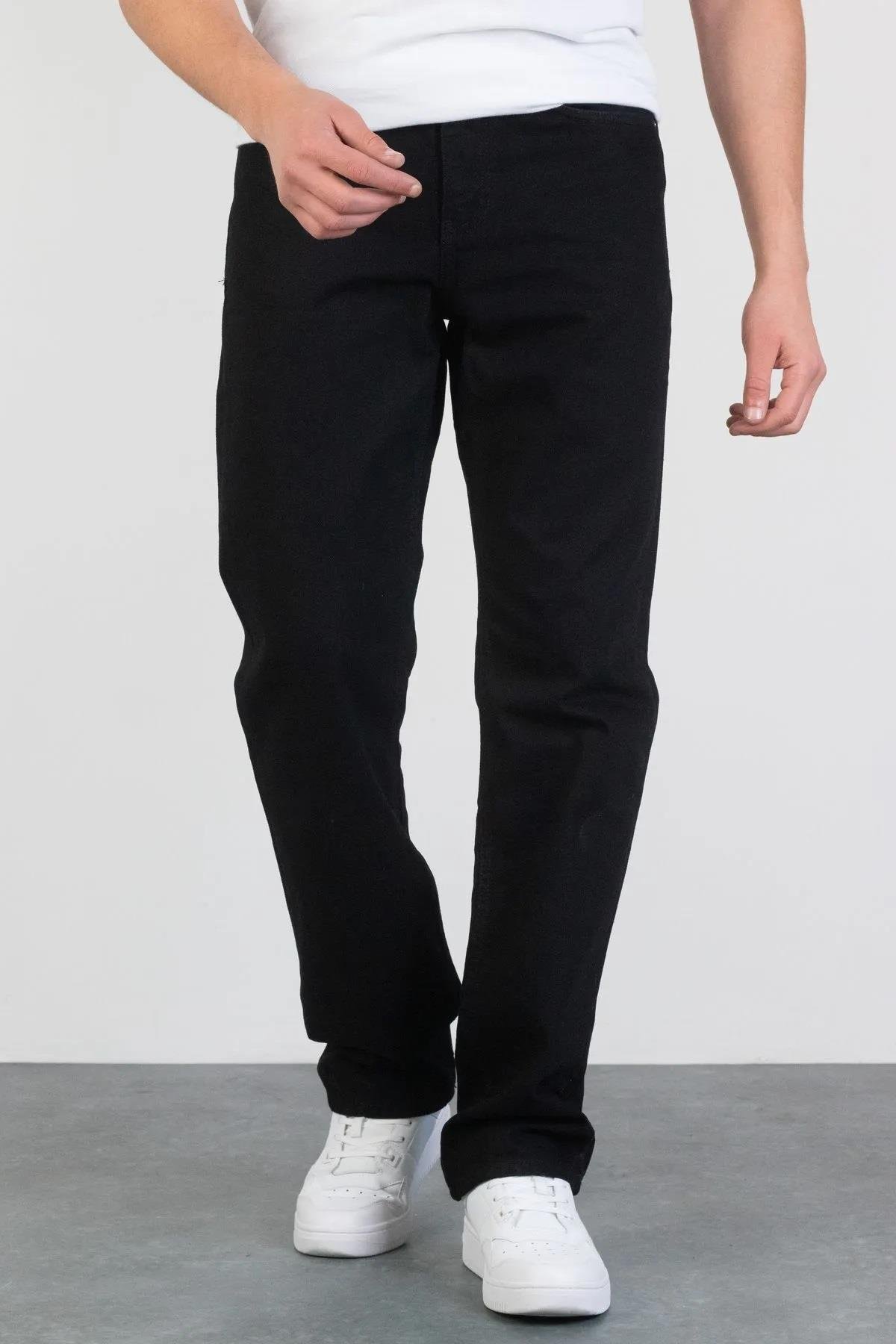 52334 Dewberry Baggy Fit Relaxed Cut Hlt Loose Mens Jeans-BLACK