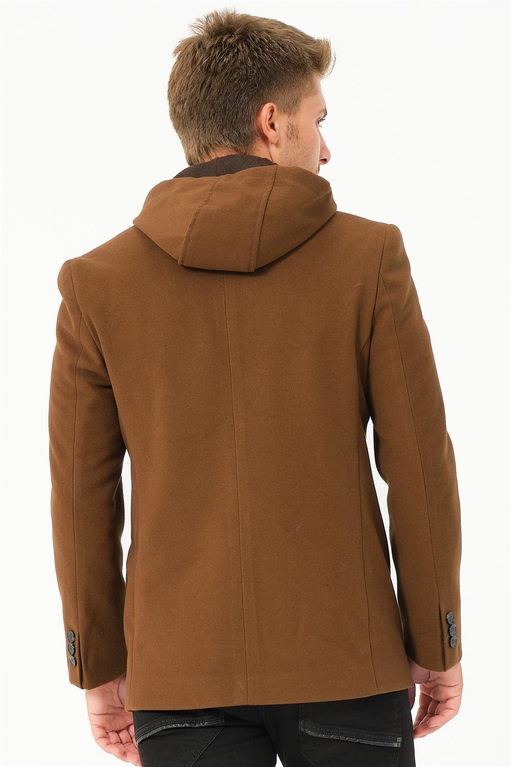 K7532 DEWBERRY MEN&#039;S COAT-PLAIN CAMEL