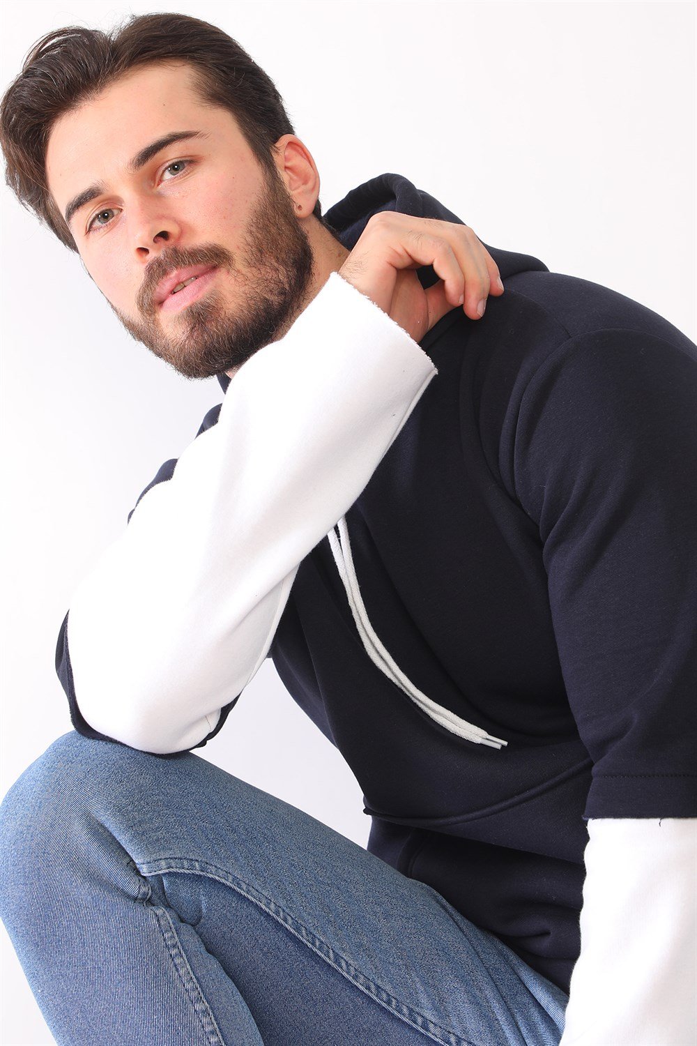 1042 DEWBERRY MEN'S SWEATSHIRT-NAVY BLUE