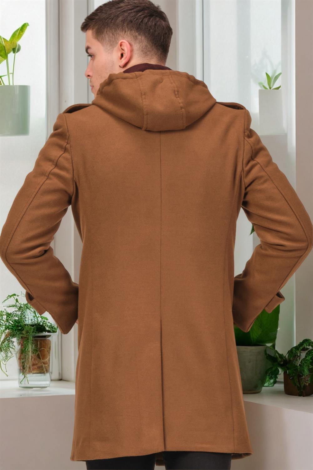 PLT8334 DEWBERRY MEN&#039;S COAT-STRAIGHT CAMEL