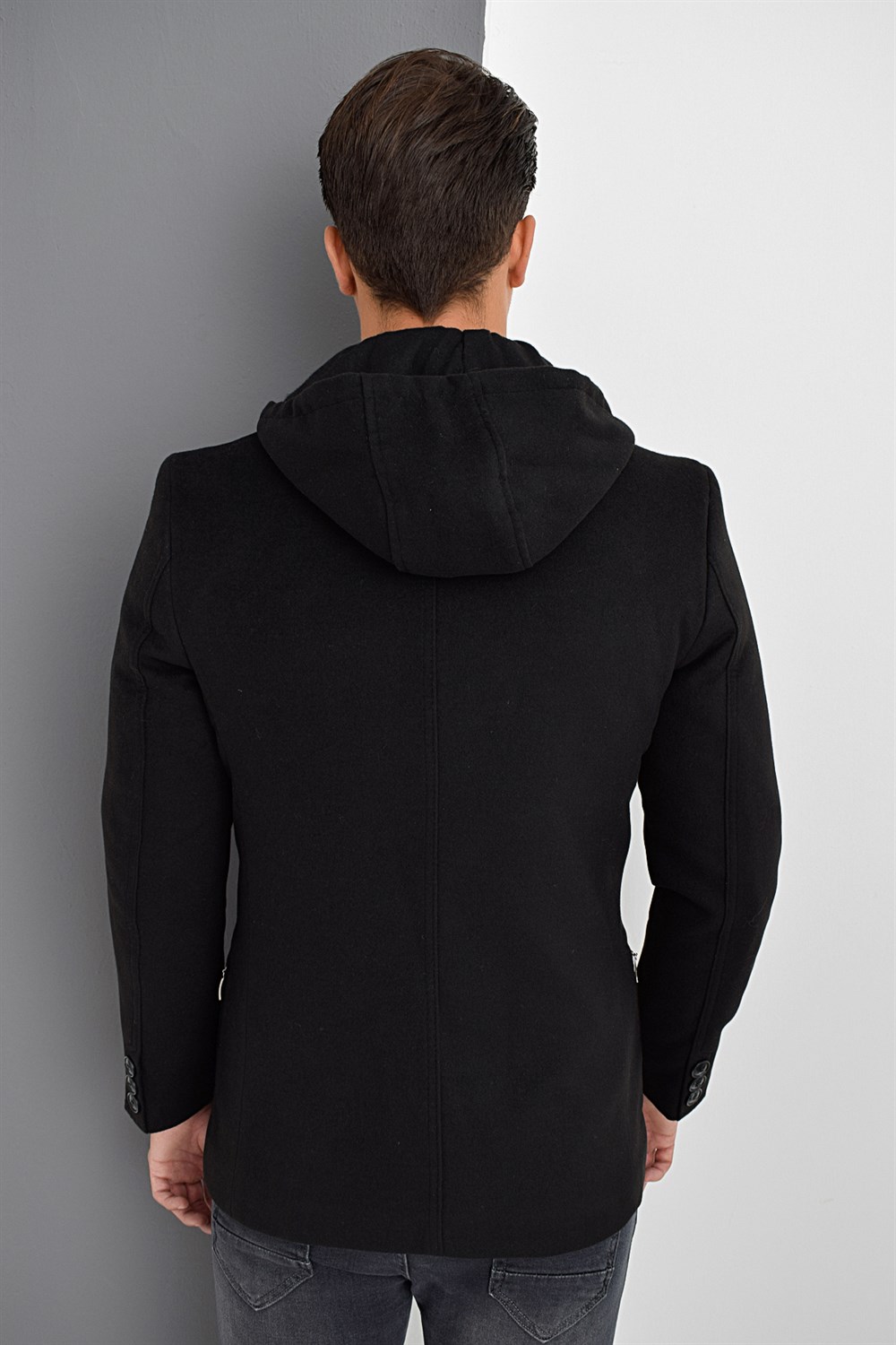 K7538 DEWBERRY MEN&#039;S COAT-BLACK