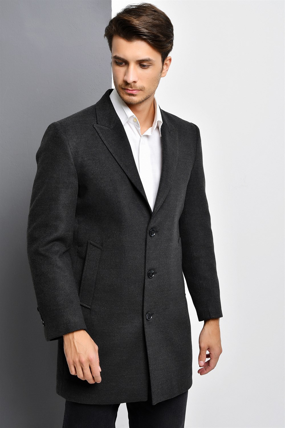 PLT8390 DEWBERRY MEN'S COAT-ANTHRACITE