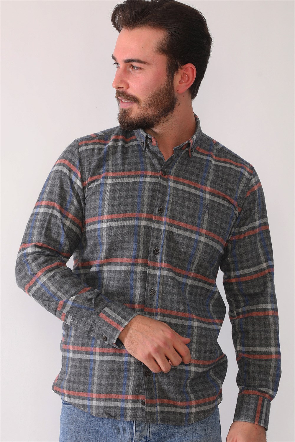 G700 DEWBERRY MEN'S SHIRT-ANTHRACITE