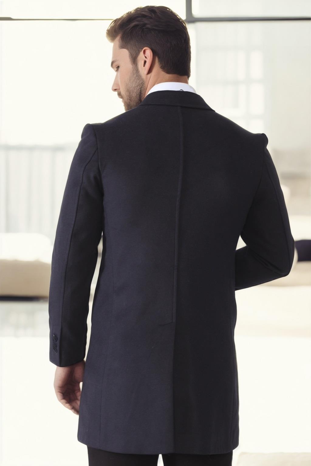 PLT9398 DEWBERRY MEN&#039;S COAT-NAVY BLUE