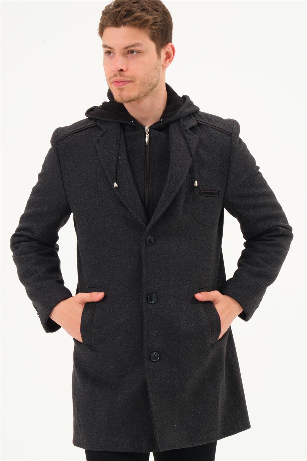 PLT8371 HAINĂ BĂRBĂTEASCĂ DEWBRRY HAINĂ-DIAGONALĂ ANTRACIT