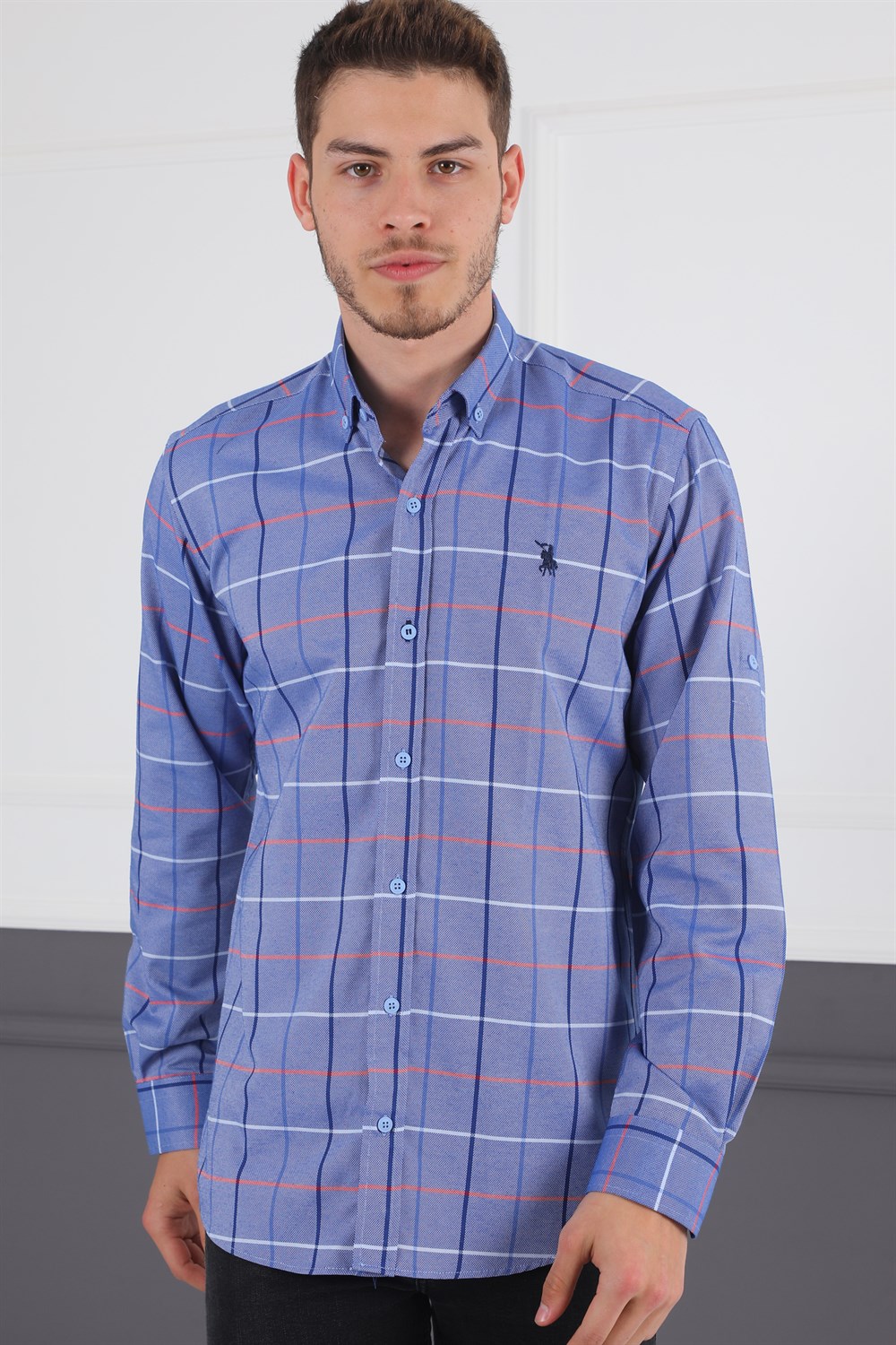 G716 DERBERRY MEN&#039;S SHIRT-BLUE