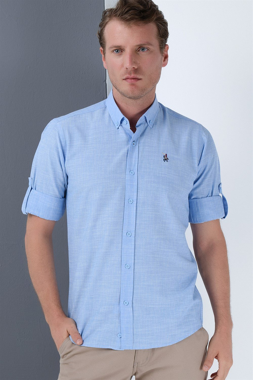 Cămașă bărbătească Dewberry albastră