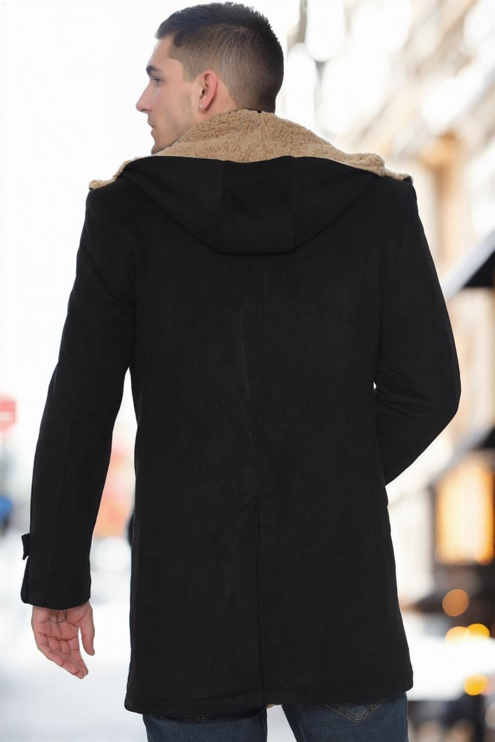 PLT9399 DEWBERRY SUEDE MEN&#039;S COAT-BLACK