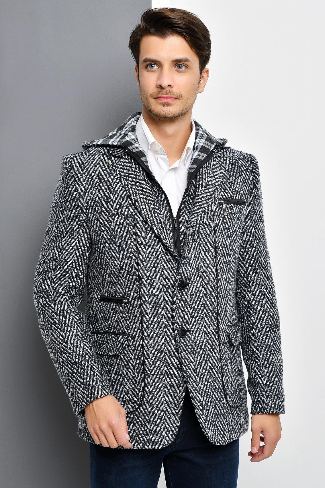 FéRfi MintáS KabáT Harmatbogyó SzíNben-image