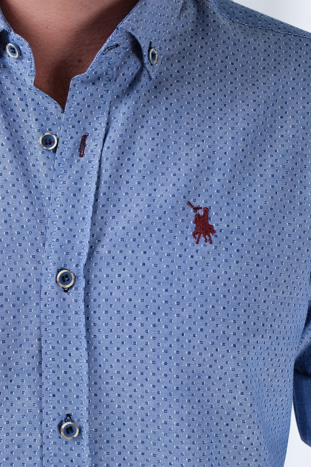 G685 DEWBERRY MEN&#039;S SHIRT-NAVY BLUE