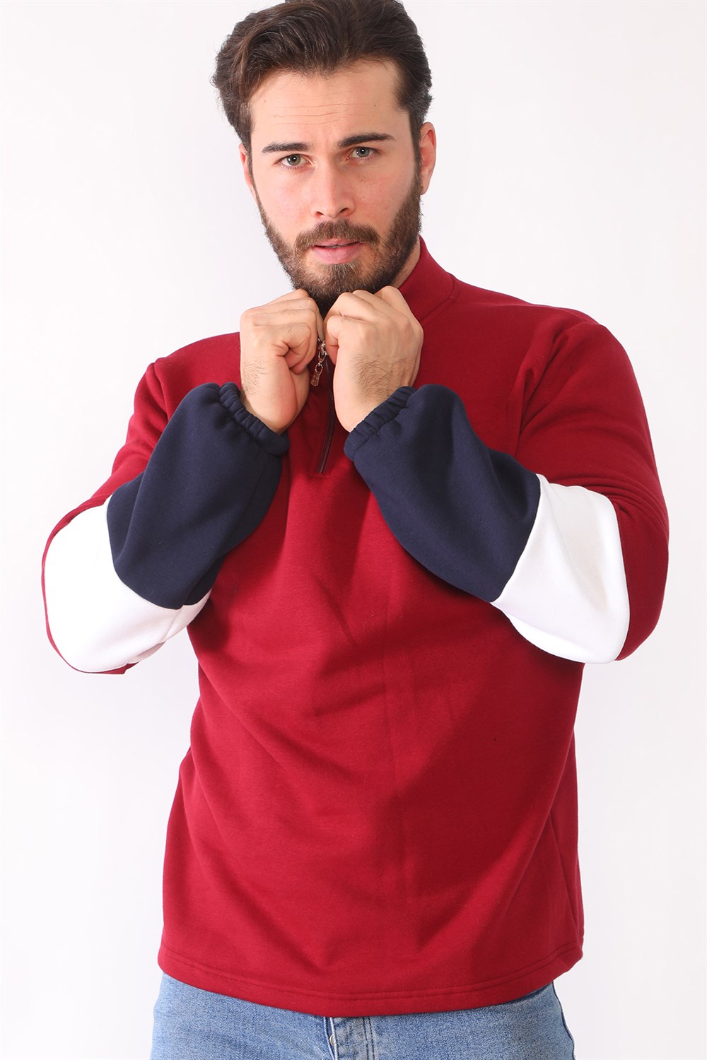 1041 DEWBERRY MEN&#039;S SWEATSHIRT-BURGUNDY