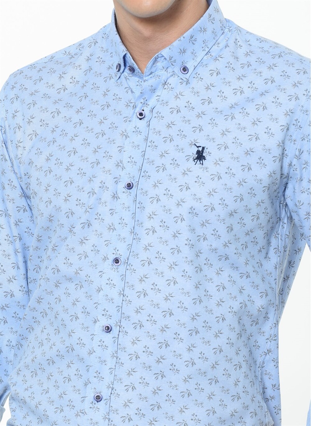 G686 DEWBERRY MEN'S SHIRT-BLUE