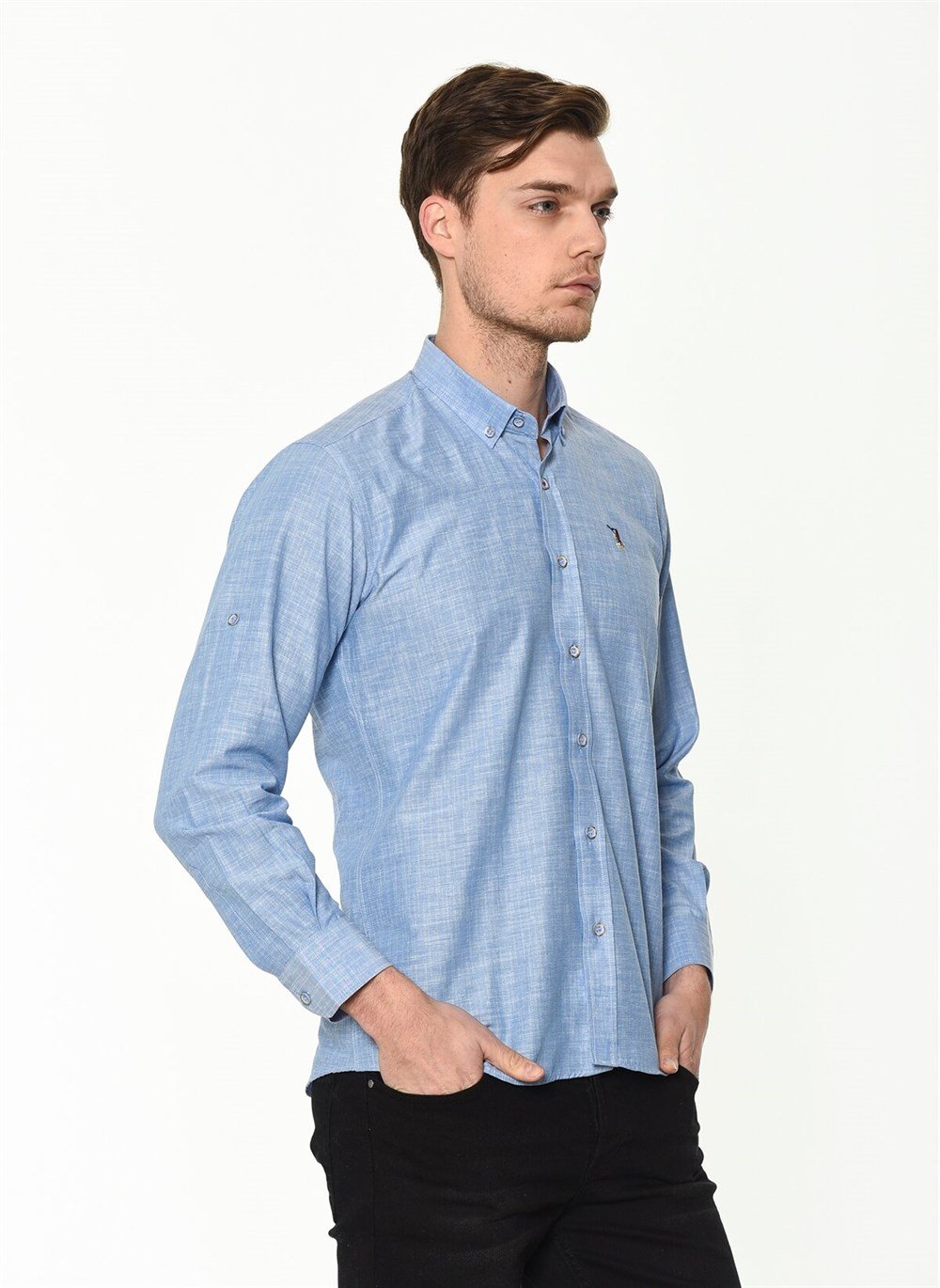 Cămașă bărbătească albastră Dewberry