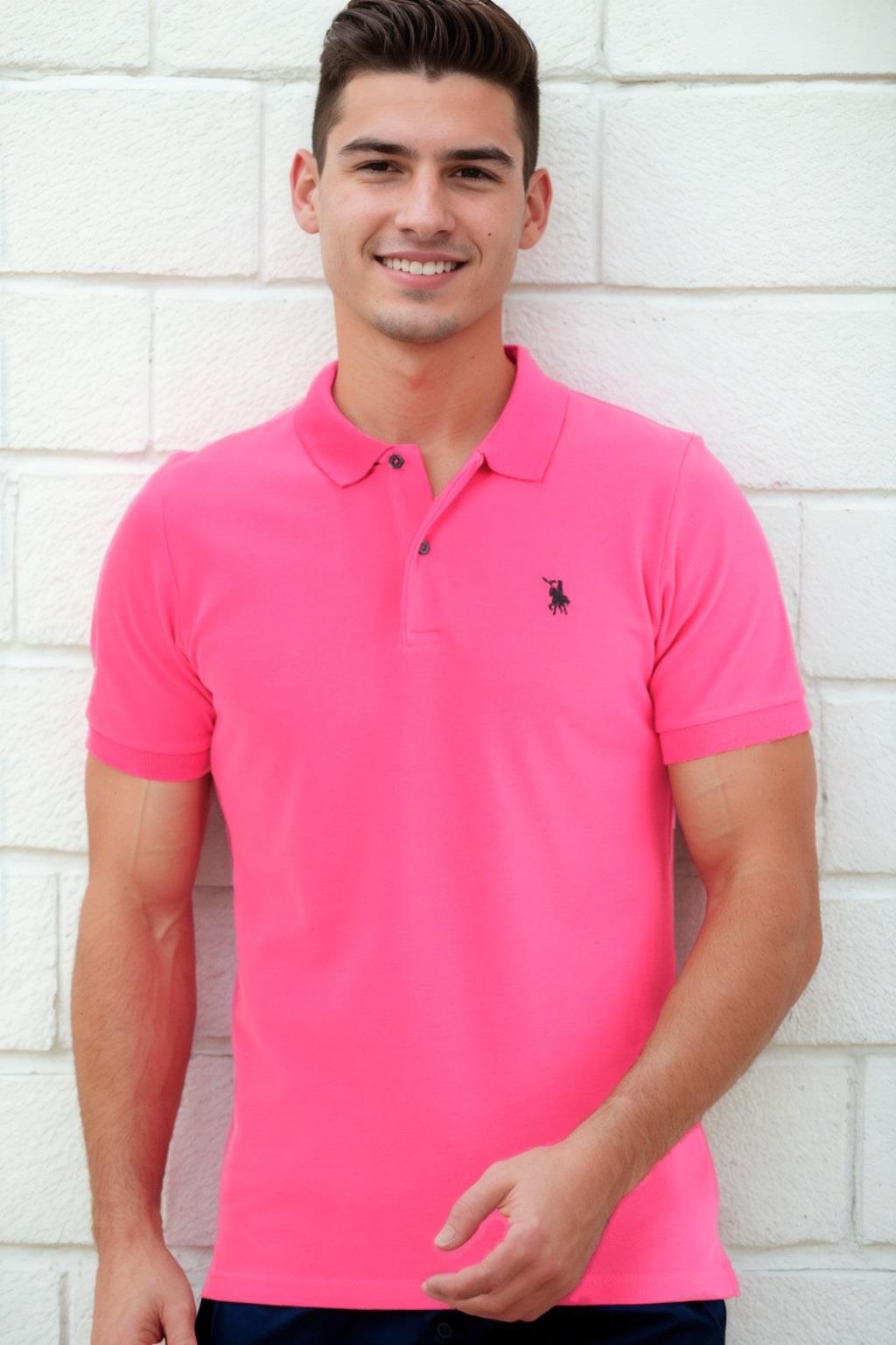 T9561 DEWBERRY MENS TSHIRT-FUCHSIA