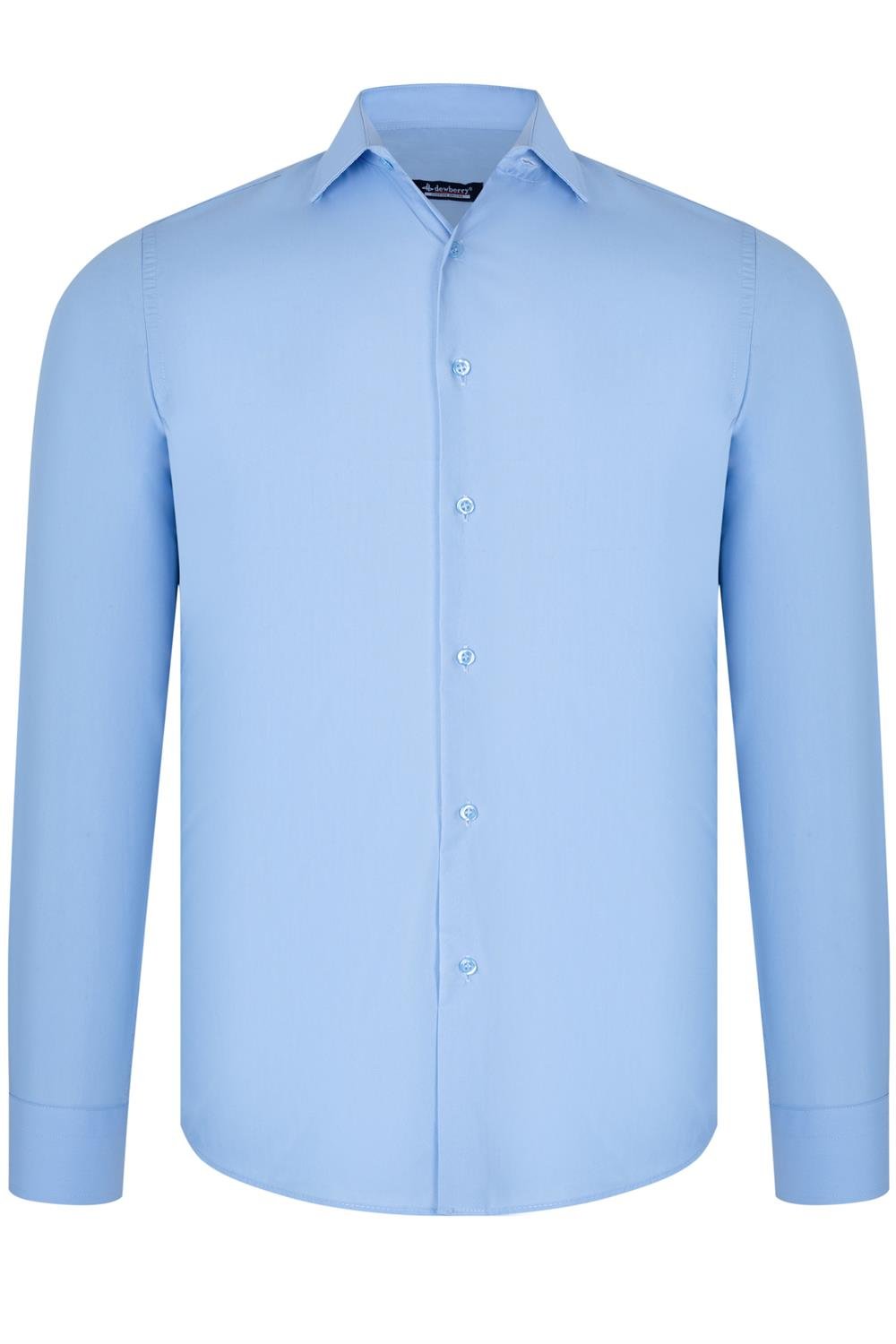 DUAL SET G726 DEWBERRY MENS SHIRT-BLACK-BLUE