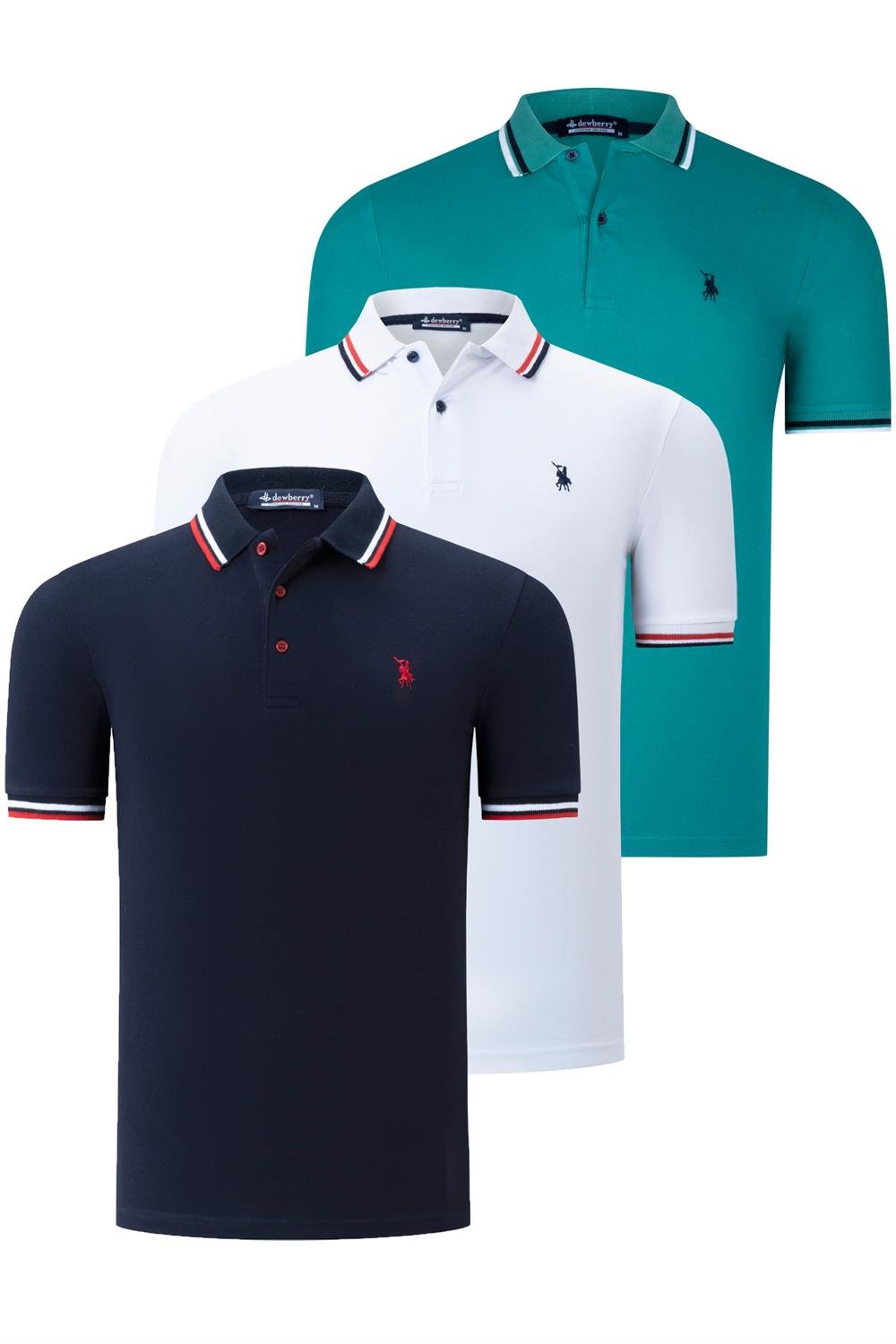 Tricou polo de barbati, dewberry