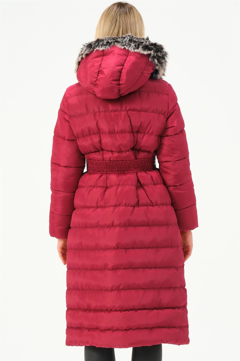 Z6779 DEWBERRY WOMEN'S COAT-BURGUNDY