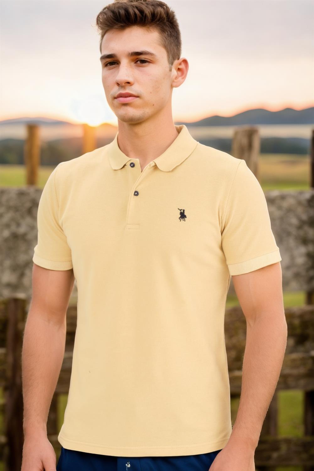 Tricou polo de barbati, dewberry