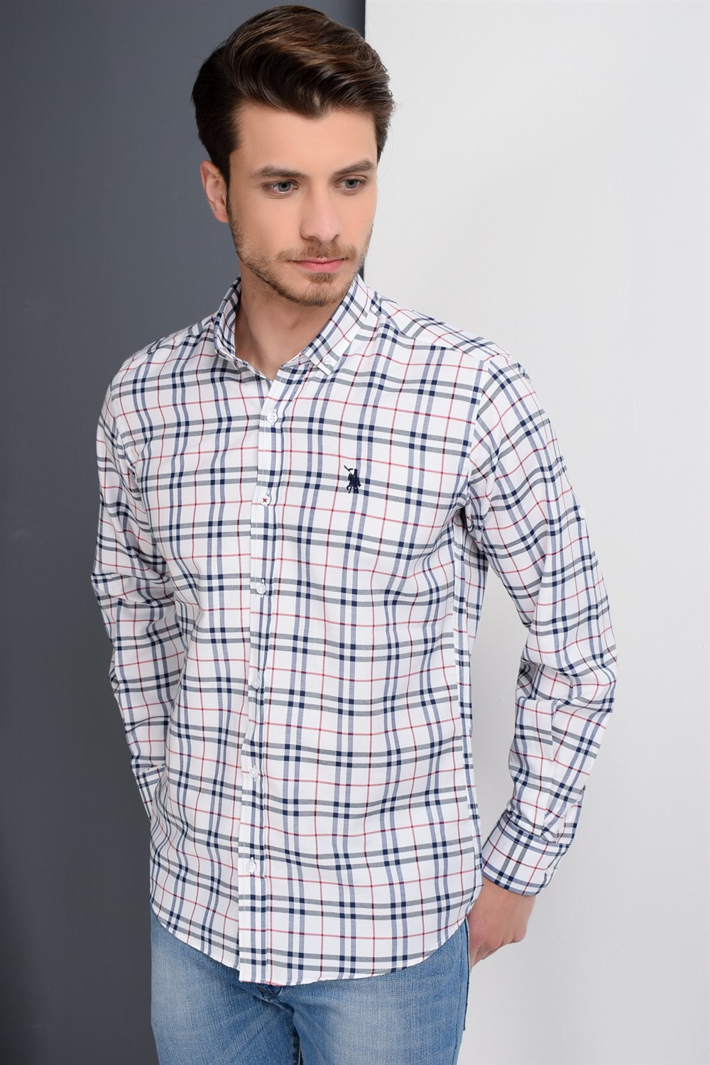 G659 DEWBERRY MEN'S SHIRT-WHITE