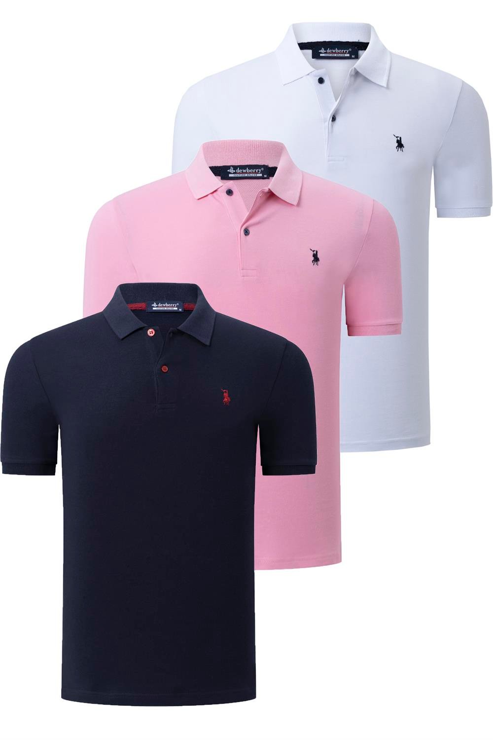 Tricou polo de barbati, dewberry