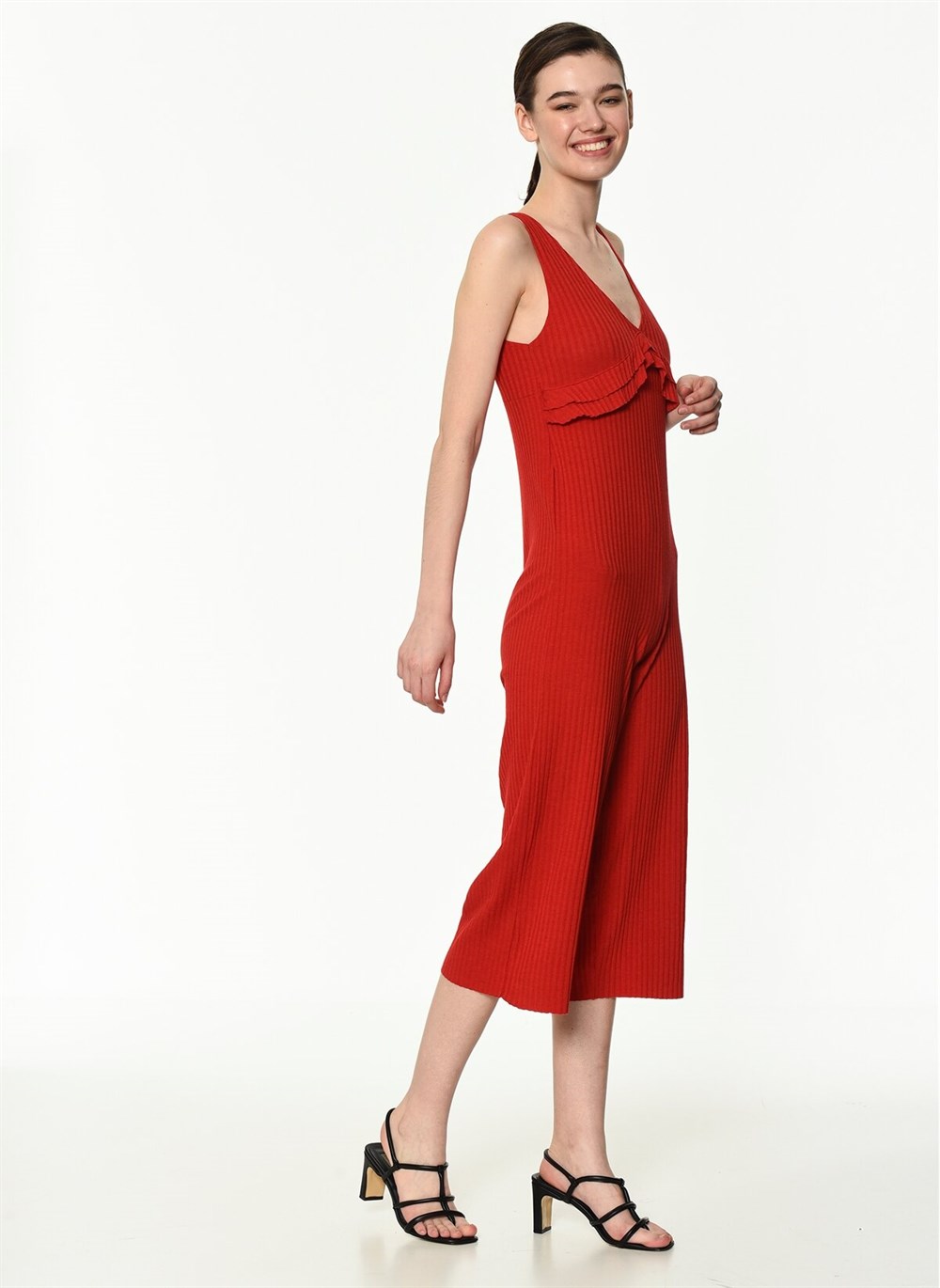 Z6478 DEWBERRY LADIES JUMPSUIT-RED