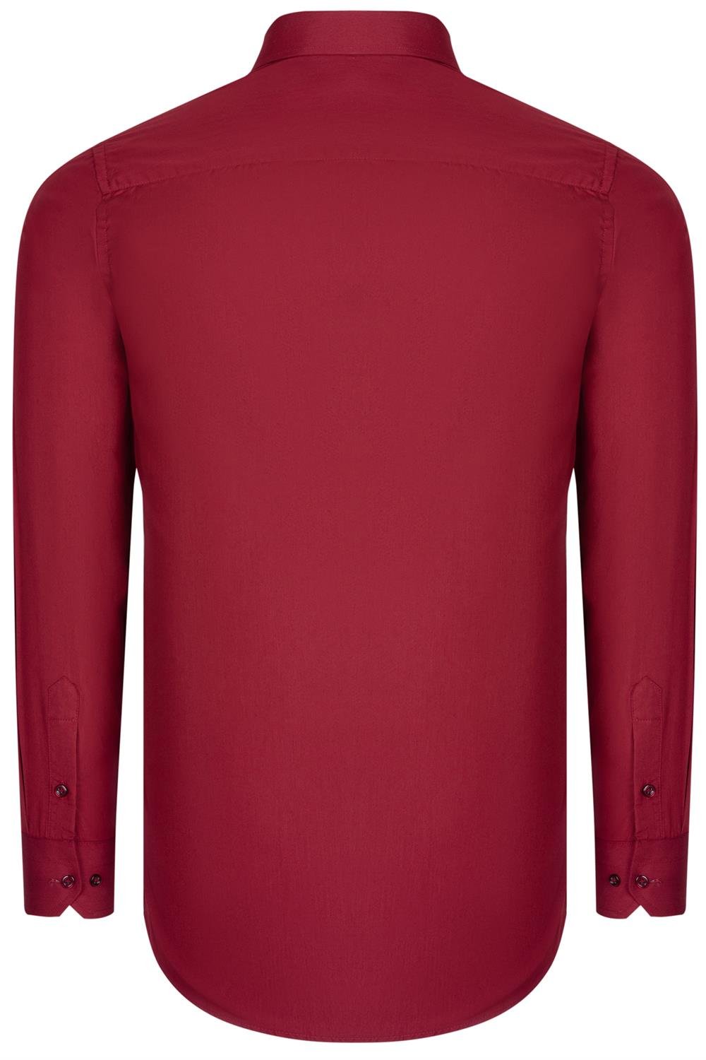 DUAL SET G726 DEWBERRY MENS SHIRTS-BLACK-BURGUNDY