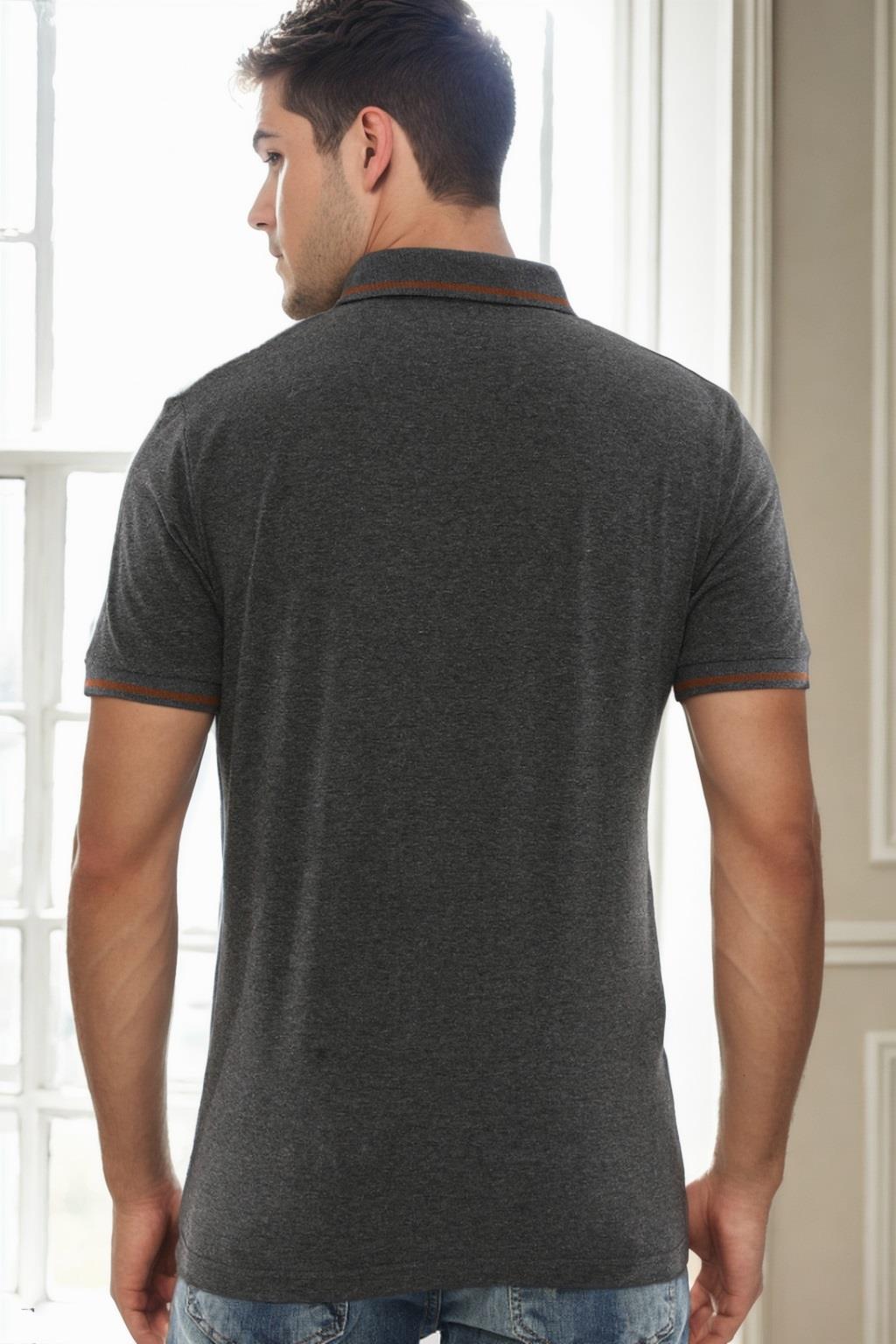 T9586 DEWBERRY MEN'S POLO SHIRT-ANTHRACITE-1