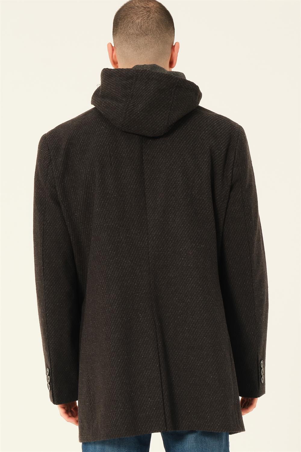 PLT8395 DEWBERRY BATTAL COAT-DIAGONAL BLACK