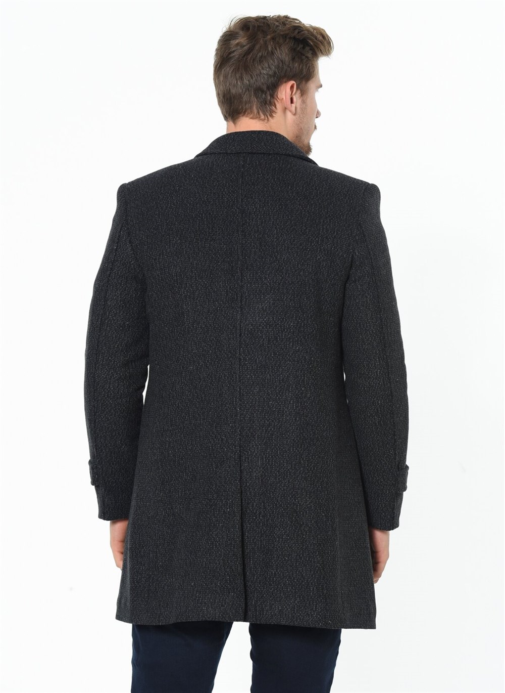 PLT7226 DEWBERRY BATTAL COAT-PATTERNED ANTHRACITE