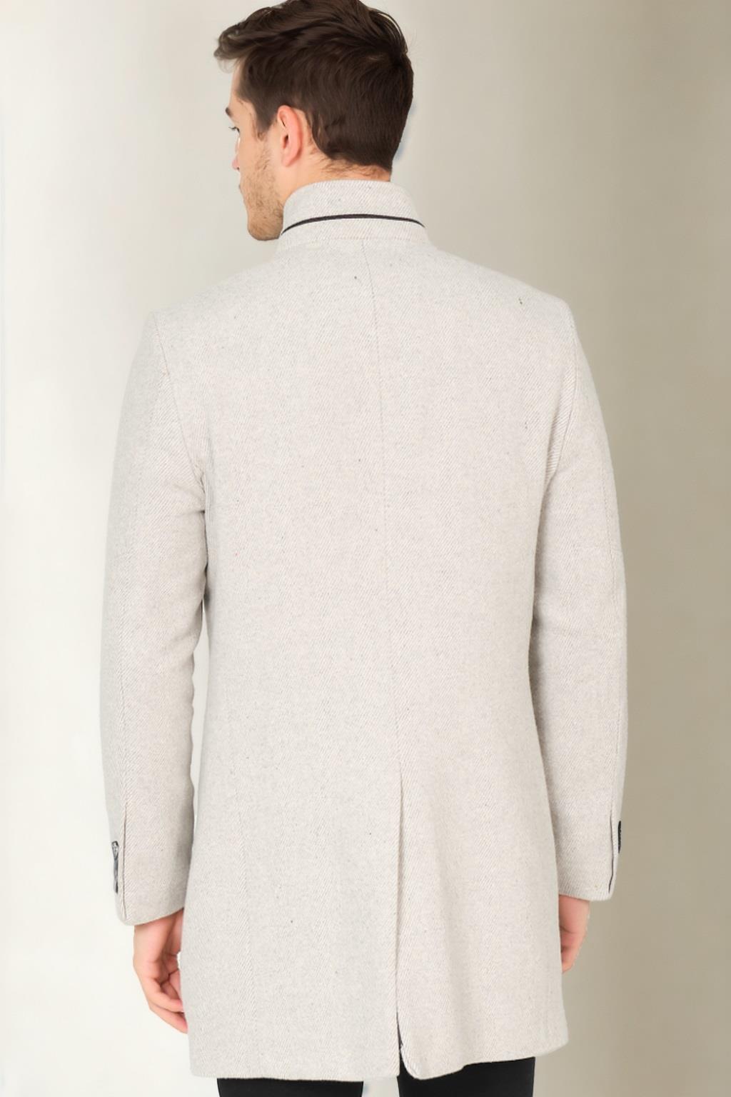 PLT8386 DEWBERRY MEN'S COAT-PATTERNED LIGHT GREY-2