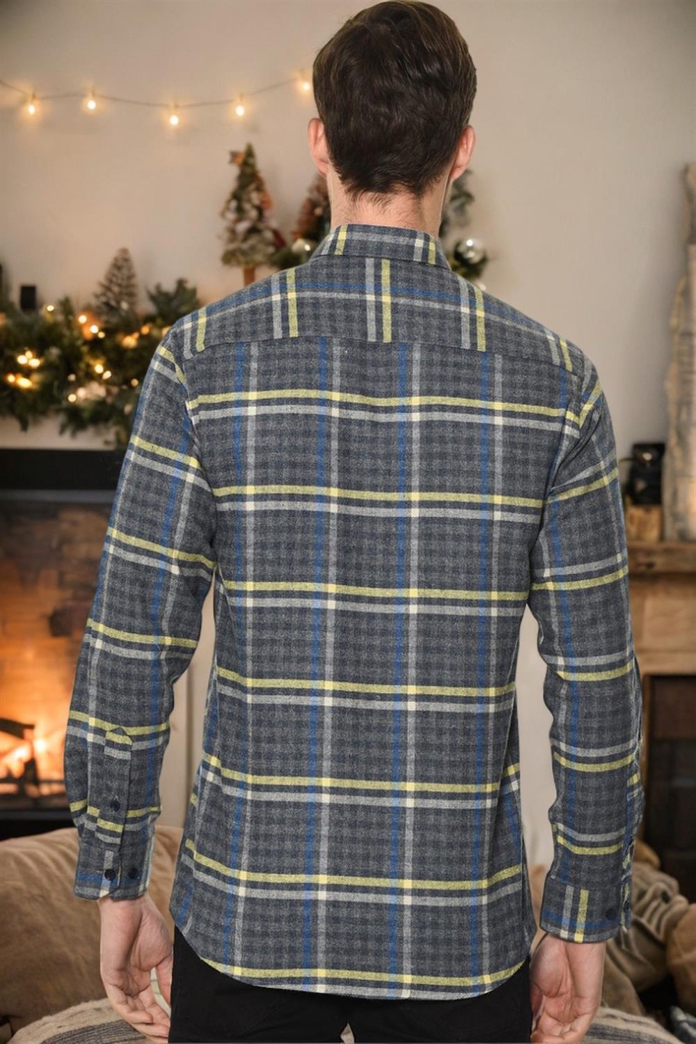 G700 DEWBERRY MEN'S SHIRT-PLAIN NAVY BLUE