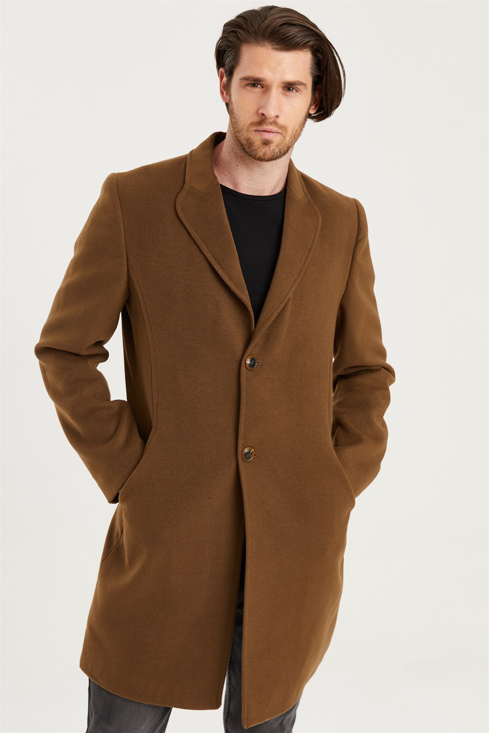 PLT8398 DEWBERRY MEN'S COAT-CAMEL