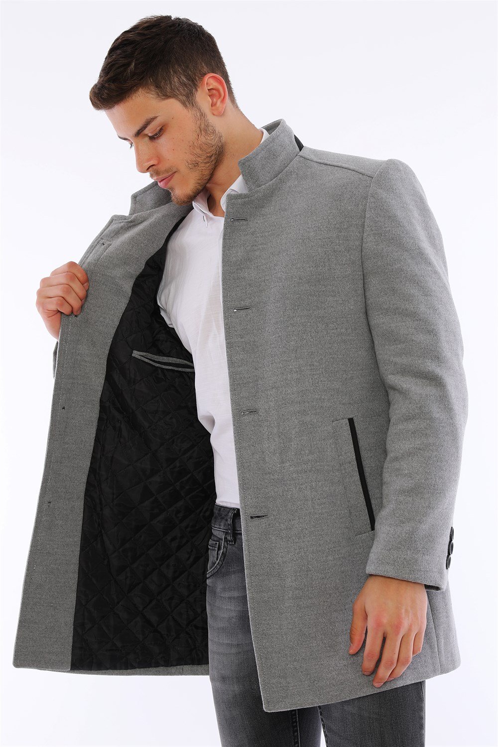 PLT8327 DEWBERRY MEN'S COAT-GREY