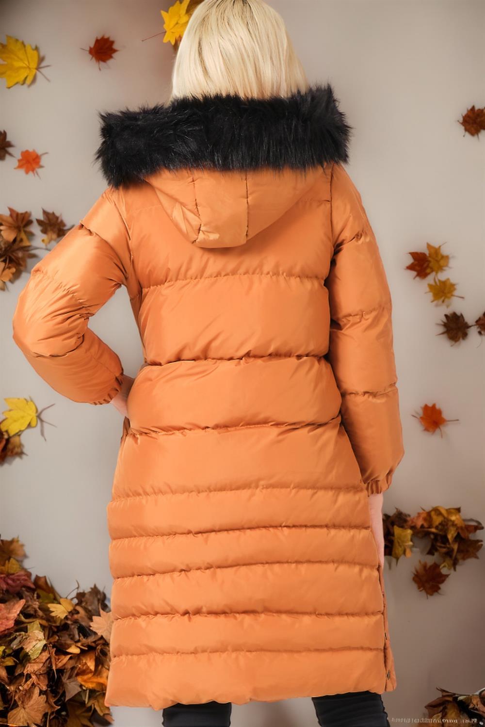 Z6740 DEWBERRY WOMEN'S COAT-PLAIN TAN