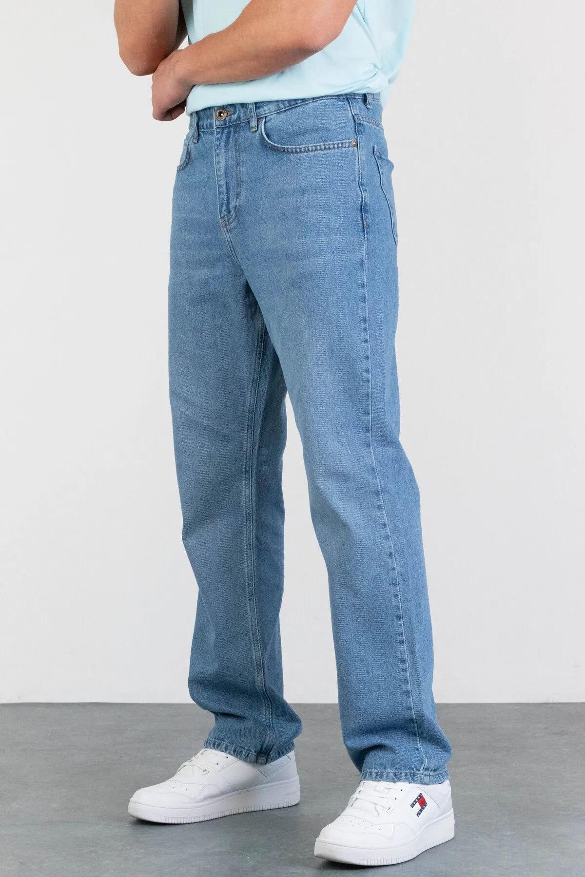 52334 Dewberry Baggy Fit Relaxed Cut Hlt Loose Mens Jeans-LIGHT BLUE